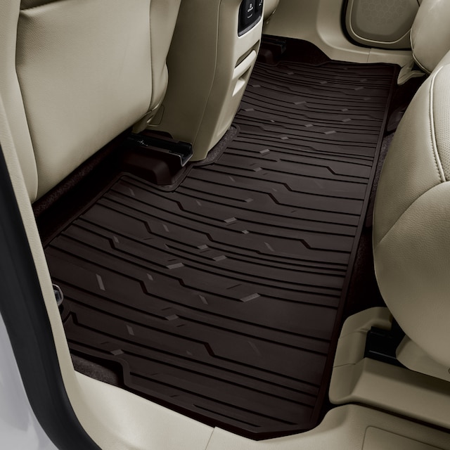 Second-Row One-Piece Premium All-Weather Floor Mat in Cocoa