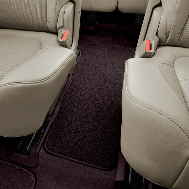 Third-Row One-Piece Carpeted Floor Mat in Cocoa for Models with Second-Row Captain's Chairs