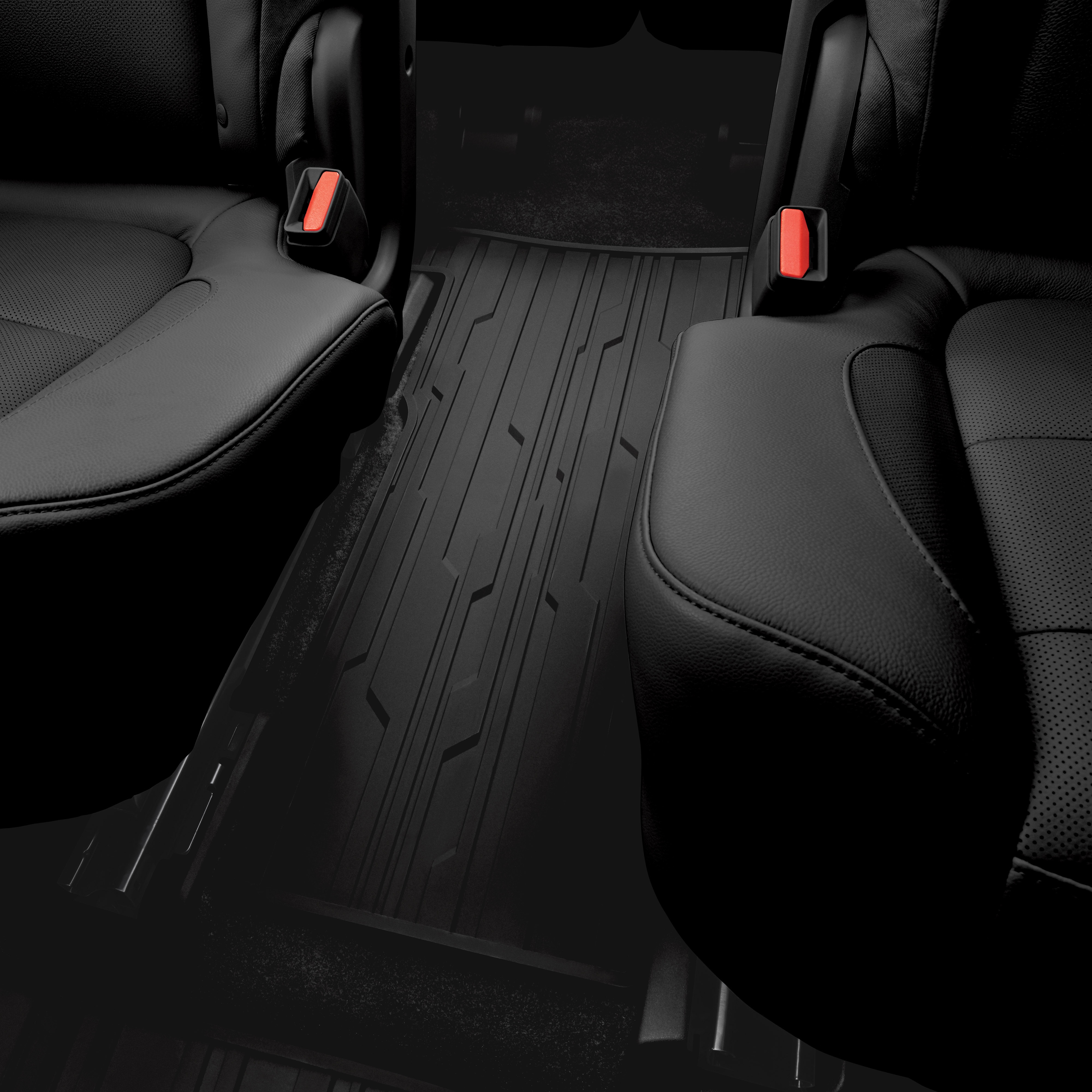 Third-Row One-Piece Premium All-Weather Floor Mat in Jet Black (for Models with Second-Row Captain's Chairs)