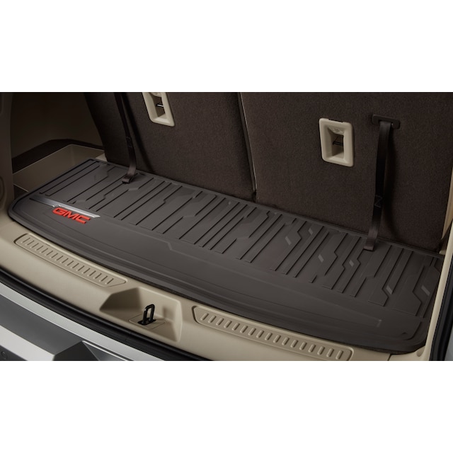 Premium All-Weather Cargo Area Mat in Cocoa with GMC Logo