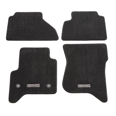 First- and Second-Row Premium Carpeted Floor Mats in Jet Black
