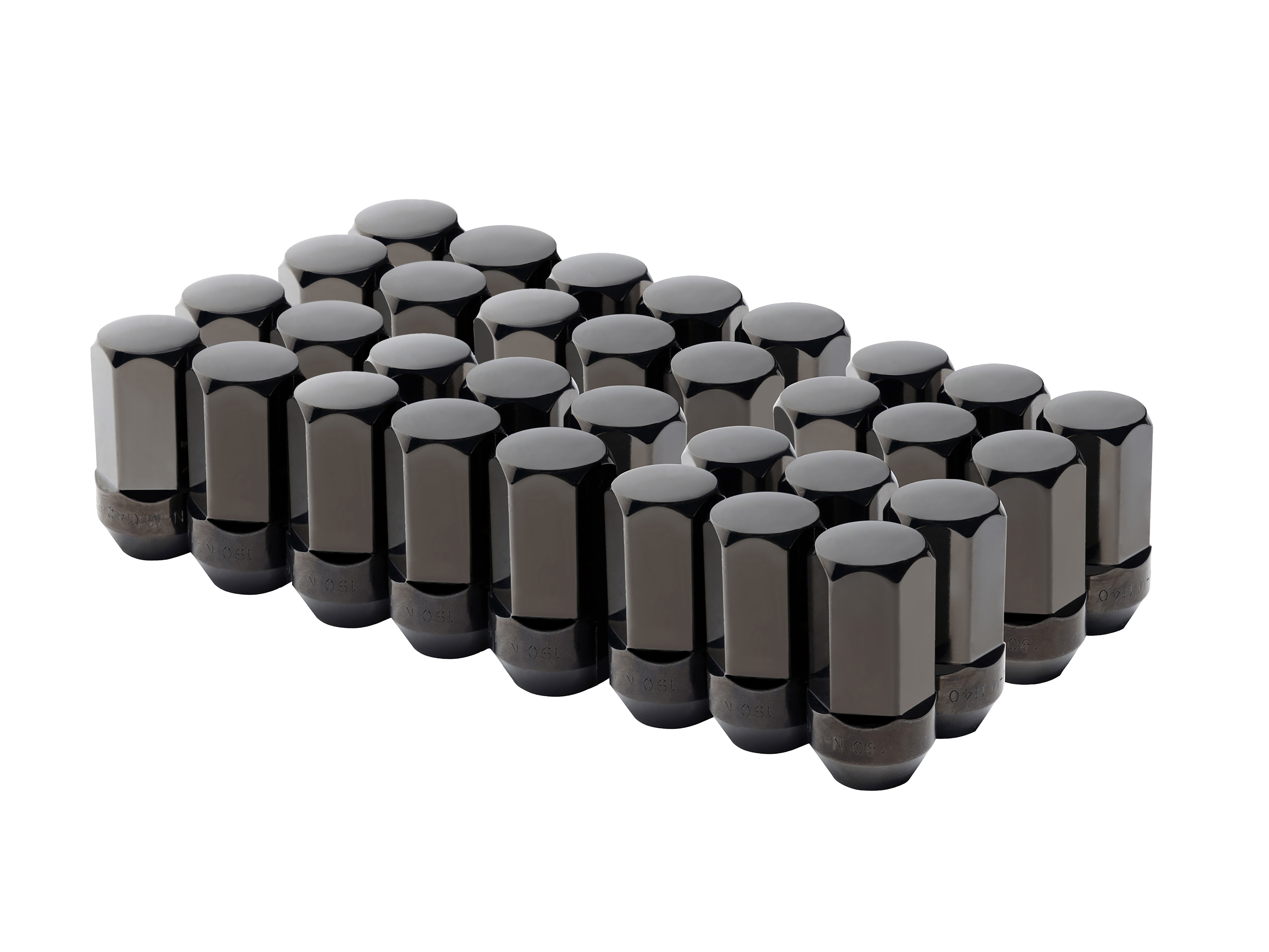 Pack of 32 Lug Nuts in Black