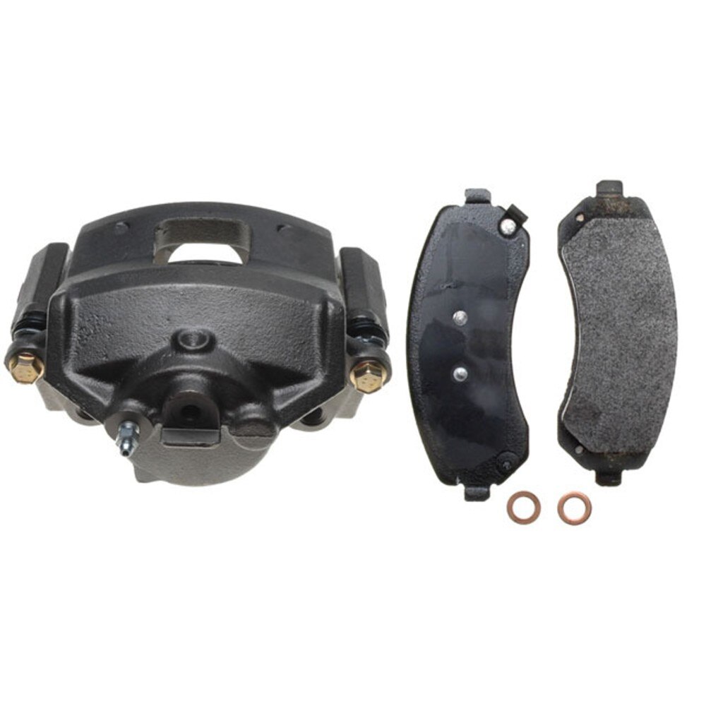 ACDelco Gold Front Driver Side Disc Brake Caliper Assembly with Semi-Metallic Pads (Loaded Non-Coated), Remanufactured
