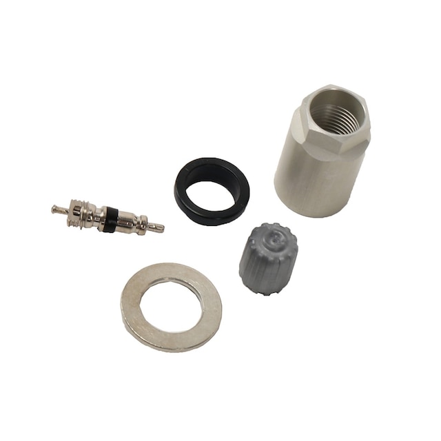 GM Genuine Parts Tire Pressure Monitoring System (TPMS) Valve Kit with Cap, Core, Washer, Grommet, and Nut