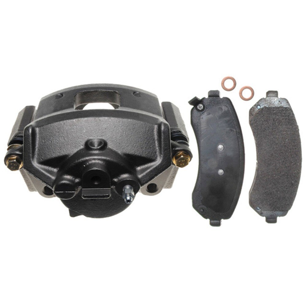 ACDelco Gold Front Passenger Side Disc Brake Caliper Assembly with Semi-Metallic Pads (Loaded Non-Coated), Remanufactured