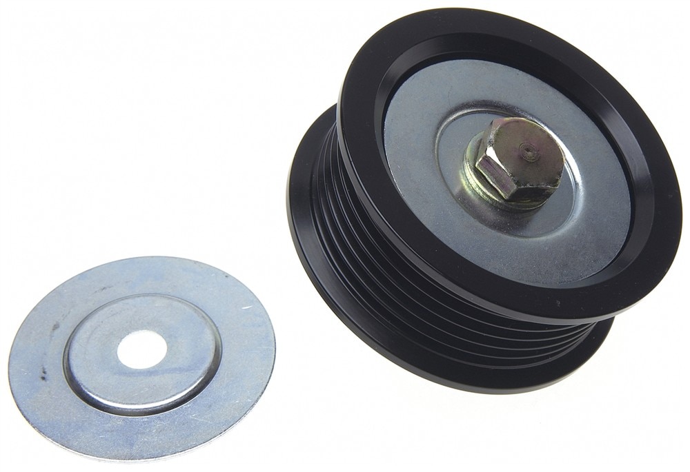 ACDelco Gold Flanged Idler Pulley with Bolt, 2 Dust Shields, Insert, Retainer, and Washer