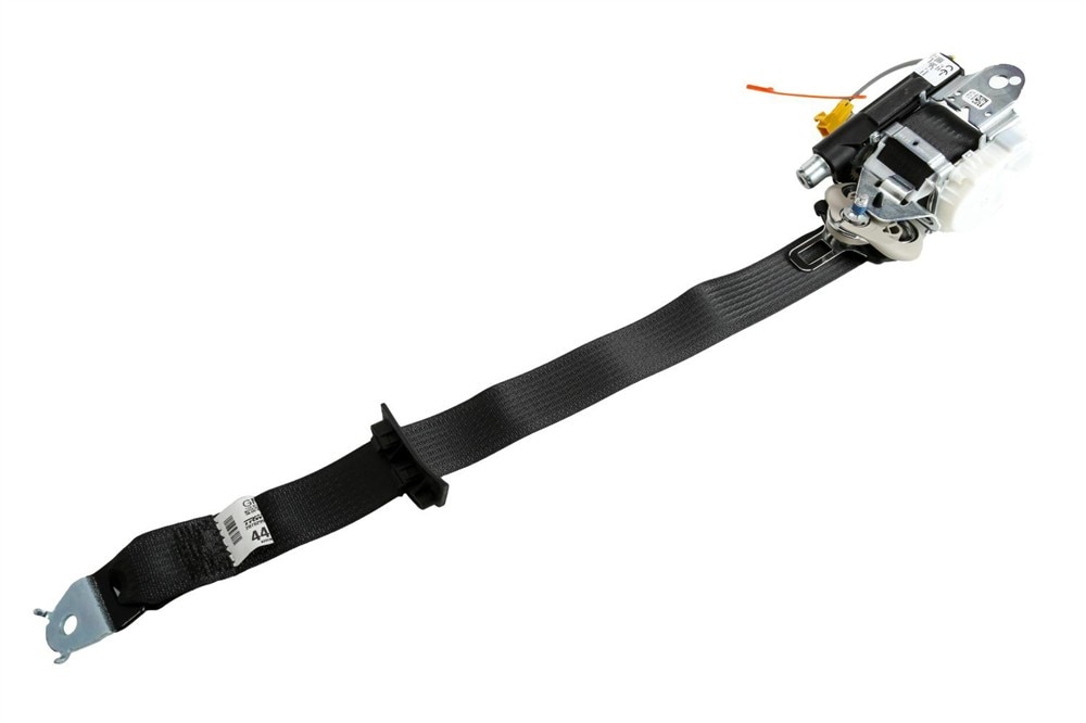 GM Genuine Parts Ebony Passenger Seat Belt with Retractor and Pre-Tensioner