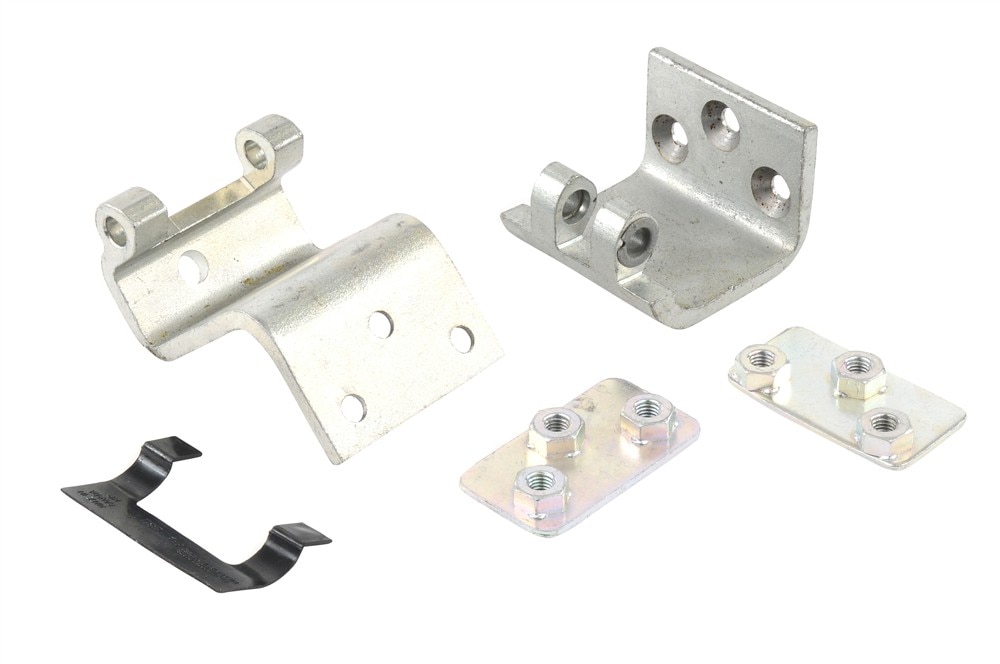 GM Genuine Parts Rear Lower Door Hinge Kit with Hinges, Backing Plates, Pin, Stop, and Bolts