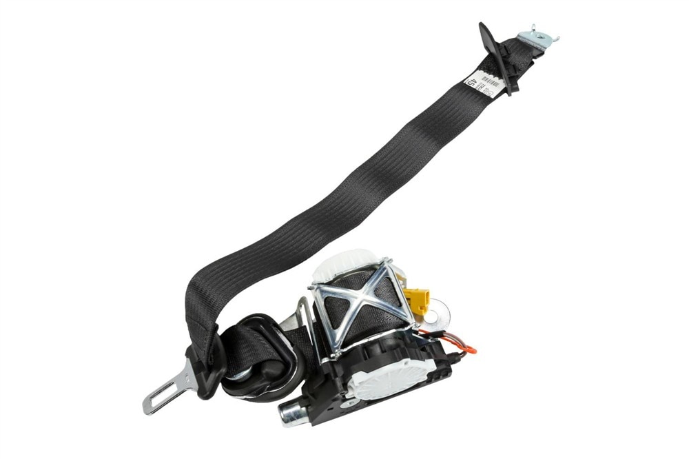 GM Genuine Parts Ebony Passenger Seat Belt with Retractor and Pre-Tensioner