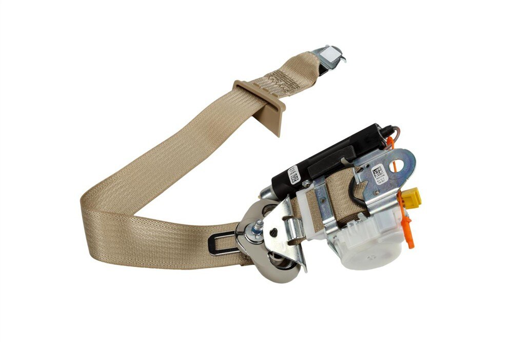 GM Genuine Parts Light Cashmere Passenger Seat Belt with Retractor and Pre-Tensioner