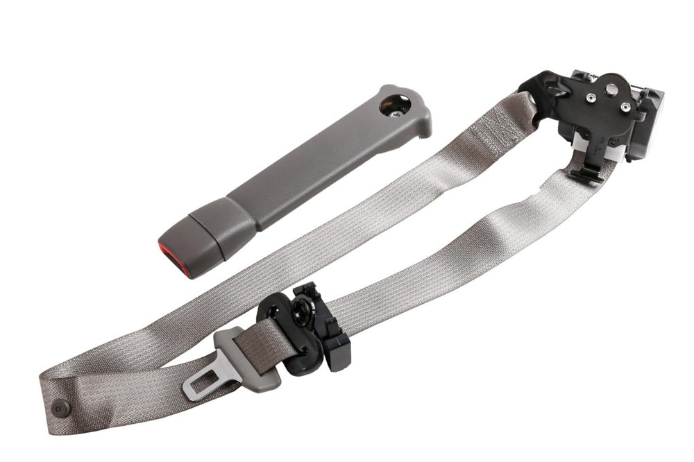 GM Genuine Parts Medium Dark Pewter Passenger Seat Belt with Buckle and Retractor