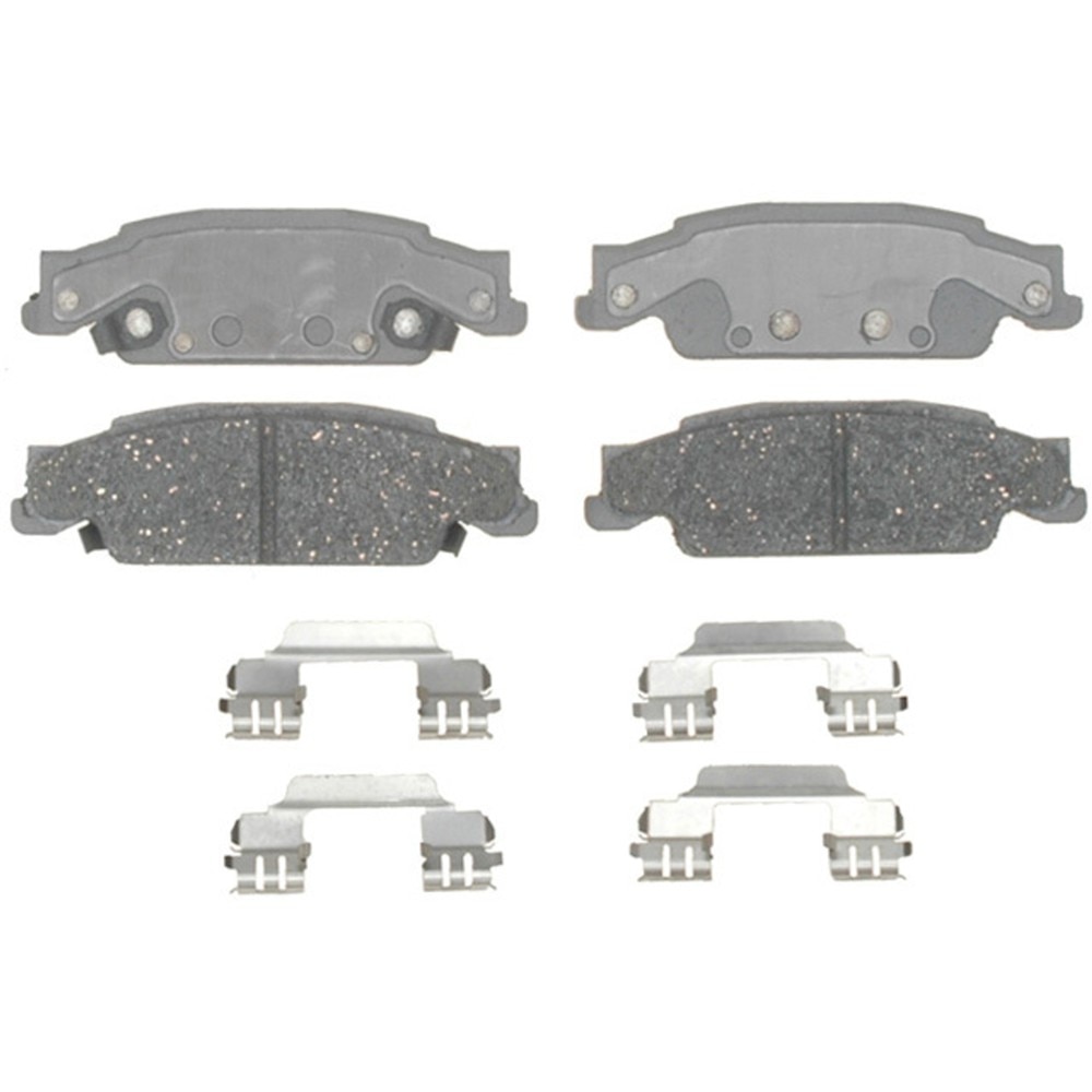 ACDelco Silver Ceramic Rear Disc Brake Pad Set with Hardware