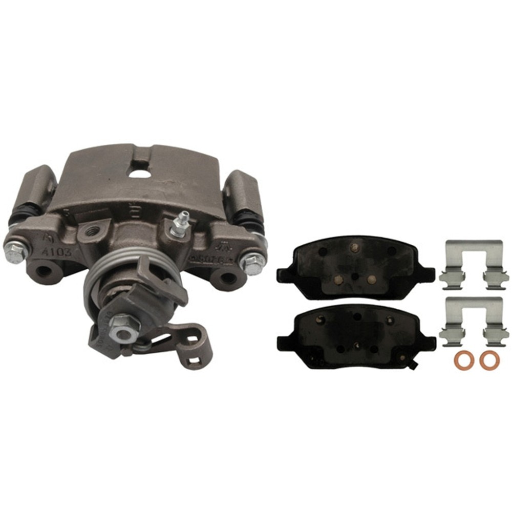 ACDelco Gold Rear Passenger Side Disc Brake Caliper Assembly with Ceramic Pads (Loaded Non-Coated), Remanufactured