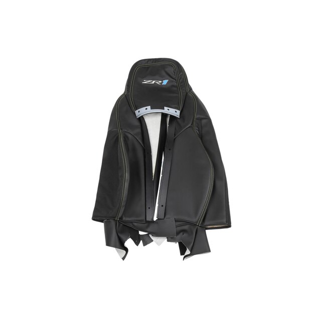 GM Genuine Parts Ebony and Lark Yellow Driver Seat Back Cover