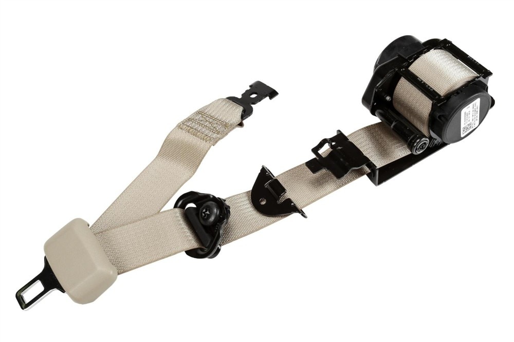 GM Genuine Parts Shale Passenger Seat Belt with Retractor and Pre-Tensioner