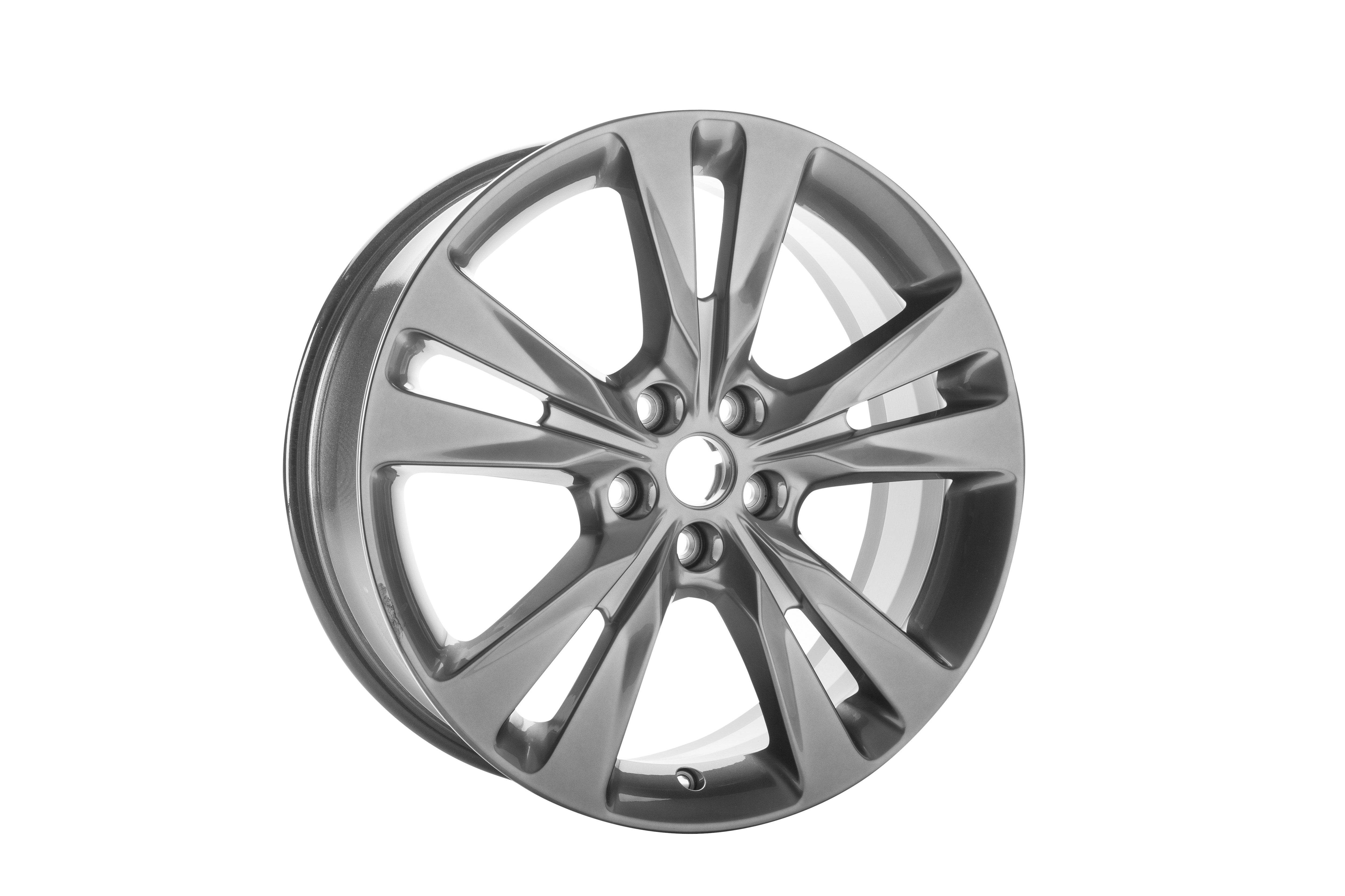 18x7-Inch Aluminum 5-Split-Spoke Wheel in Midnight Silver