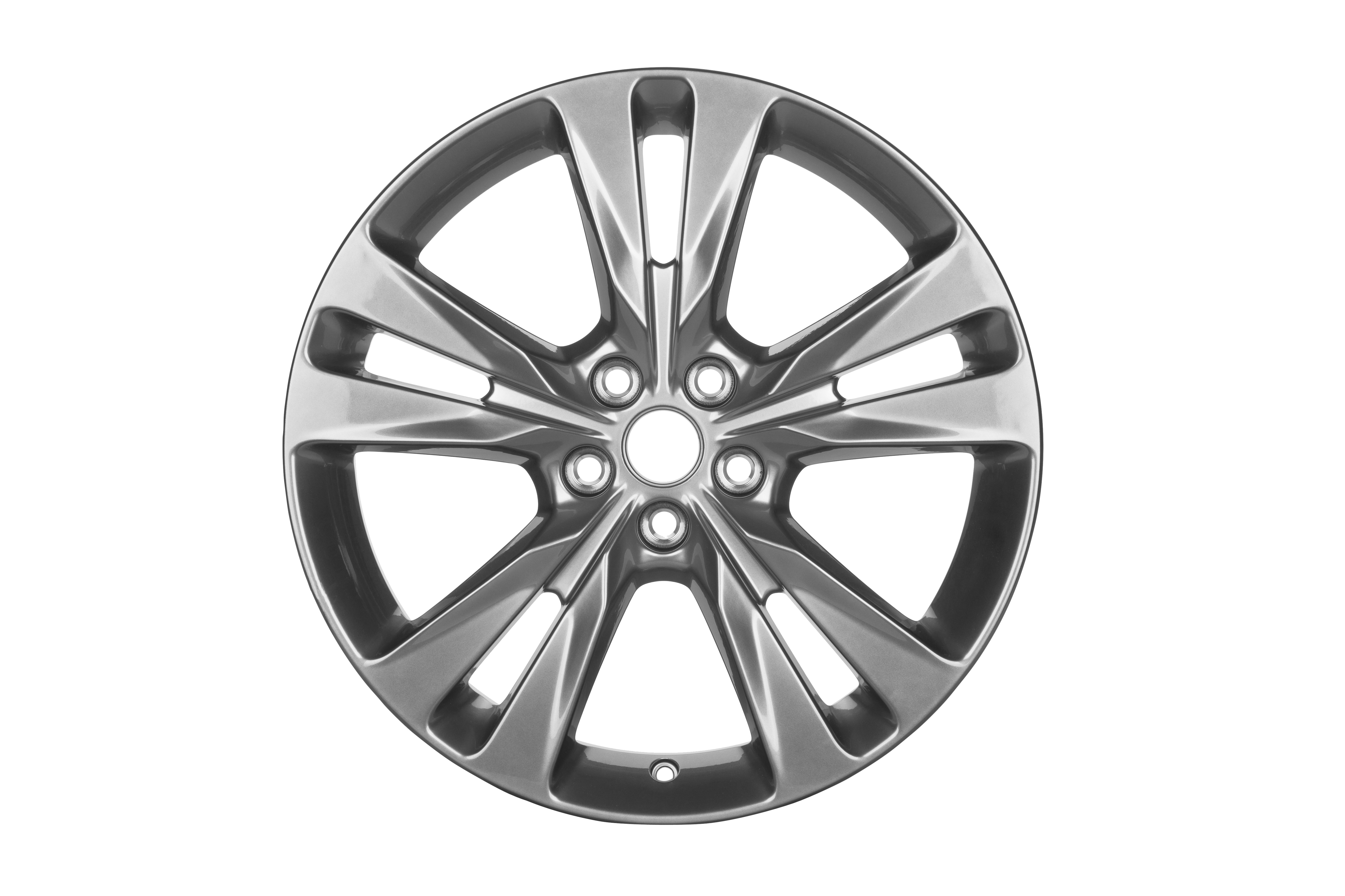 18x7-Inch Aluminum 5-Split-Spoke Wheel in Midnight Silver
