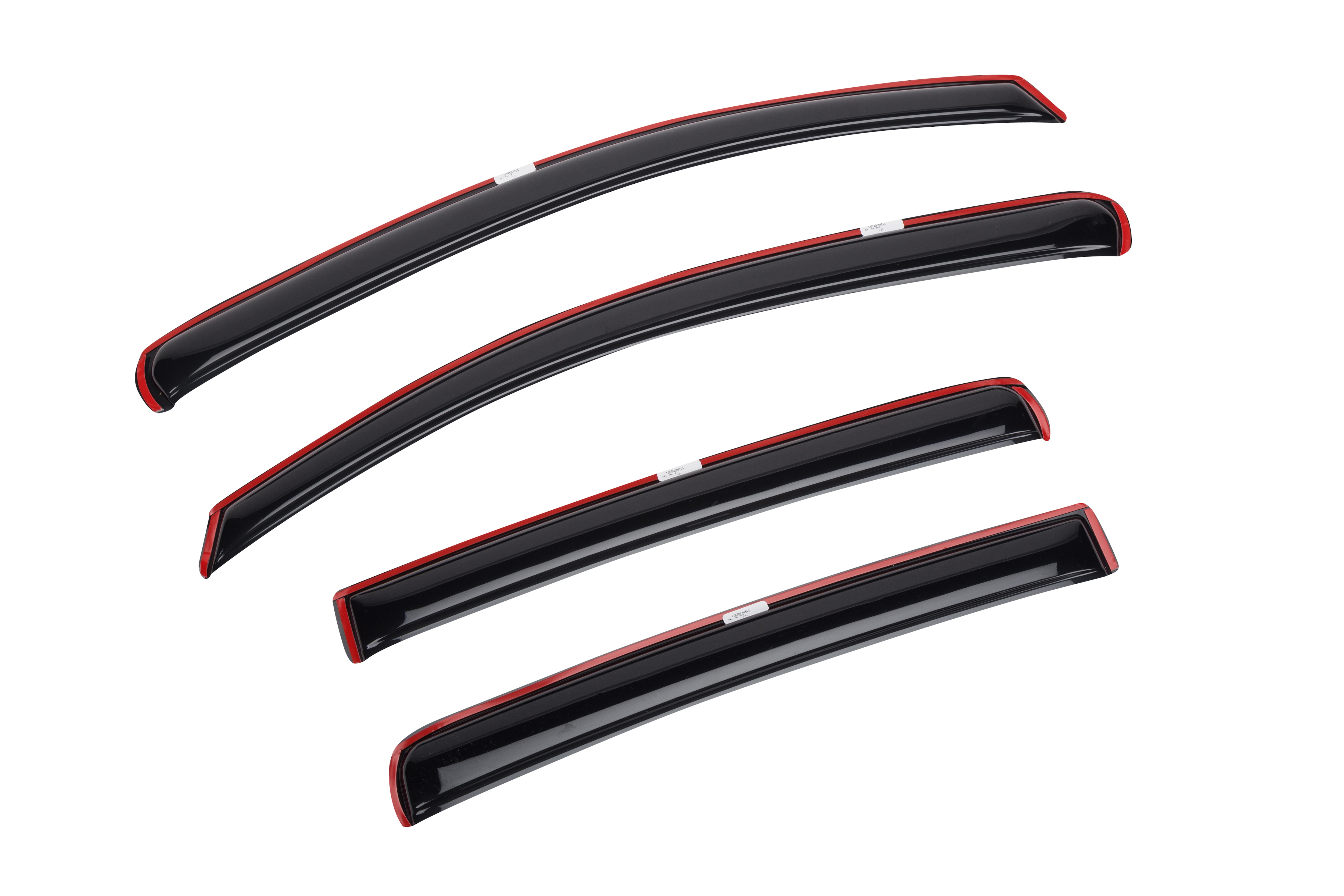 Front and Rear In-Channel Side Door Window Weather Deflectors in