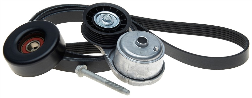 ACDelco Gold Automatic Belt Tensioner and Pulley Kit with Tensioner, Pulley, Belt, and Bolt