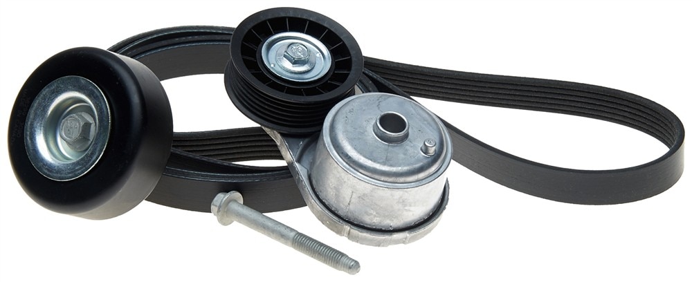 ACDelco Gold Automatic Belt Tensioner and Pulley Kit with Tensioner, Pulley, Belt, and Bolt