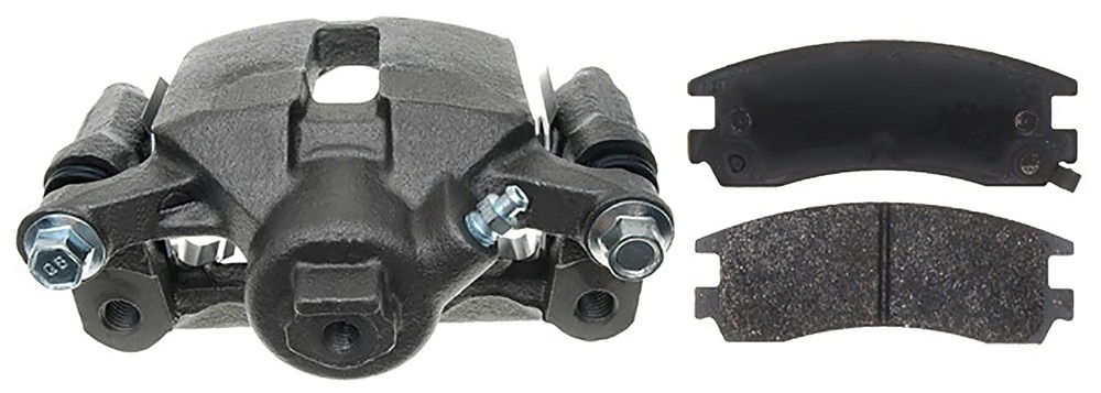 ACDelco Gold Rear Passenger Side Disc Brake Caliper Assembly with Semi-Metallic Pads (Loaded Police), Remanufactured