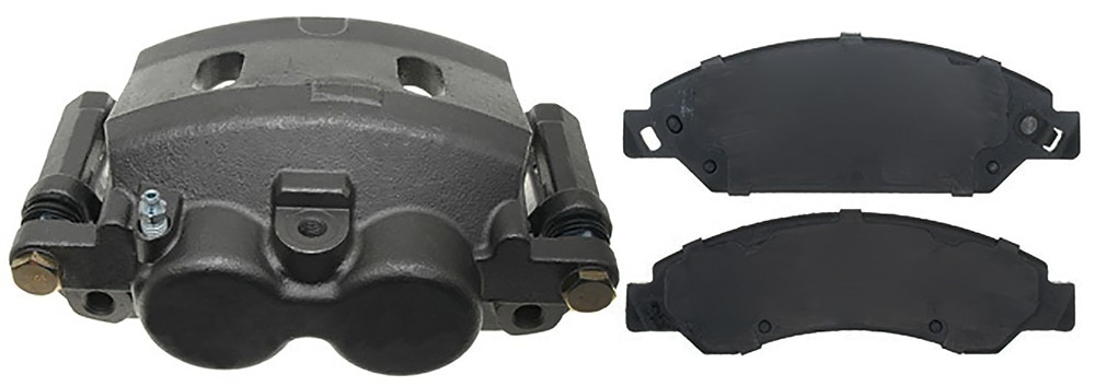 ACDelco Gold Front Passenger Side Disc Brake Caliper Assembly with Semi-Metallic Pads (Loaded Police), Remanufactured