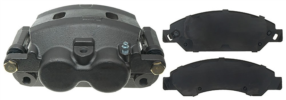 ACDelco Gold Front Driver Side Disc Brake Caliper Assembly with Semi-Metallic Pads (Loaded Police), Remanufactured