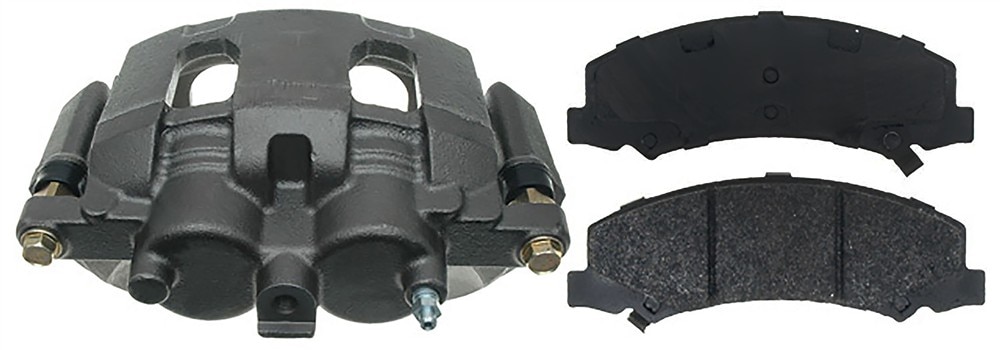 ACDelco Gold Front Passenger Side Disc Brake Caliper Assembly with Semi-Metallic Pads (Loaded Police), Remanufactured