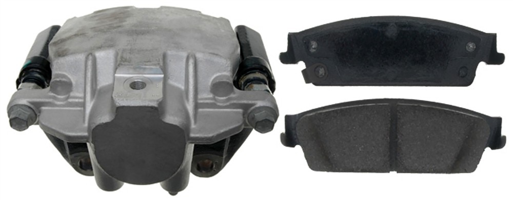 ACDelco Gold Rear Passenger Side Disc Brake Caliper Assembly with Semi-Metallic Pads (Loaded Police), Remanufactured
