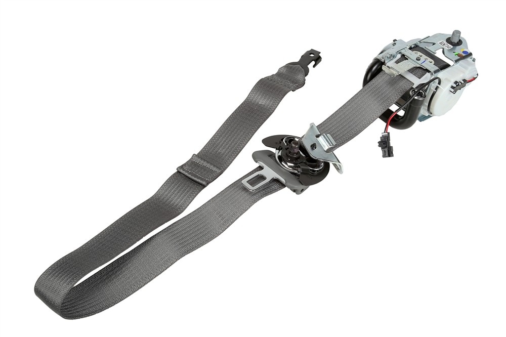 GM Genuine Parts Dark Ash Gray Passenger Seat Belt with Retractor and Pre-Tensioner
