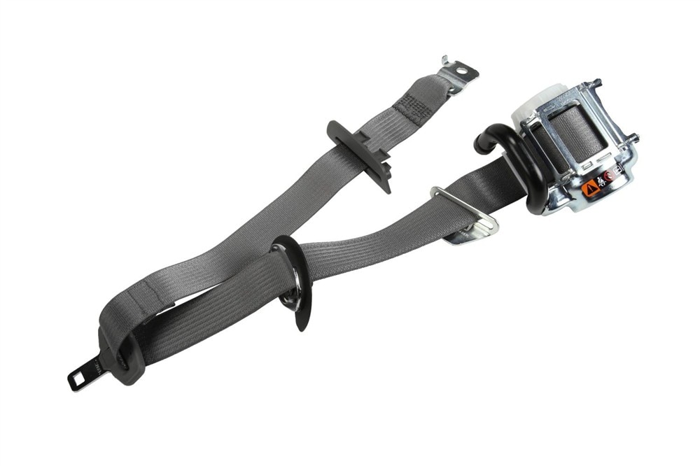 GM Genuine Parts Dark Ash Gray Passenger Seat Belt with Retractor and Pre-Tensioner