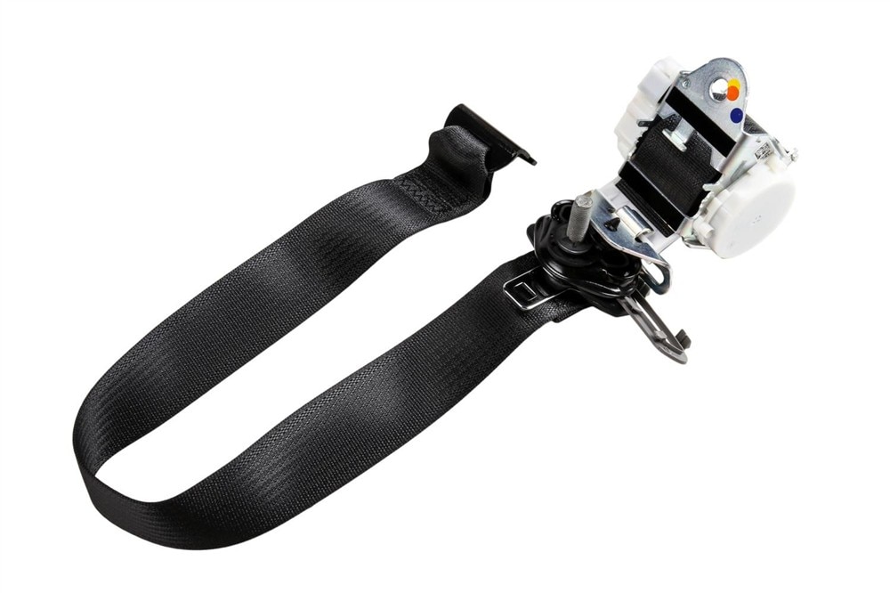 GM Genuine Parts Black Rear Passenger Side Seat Belt with Retractor