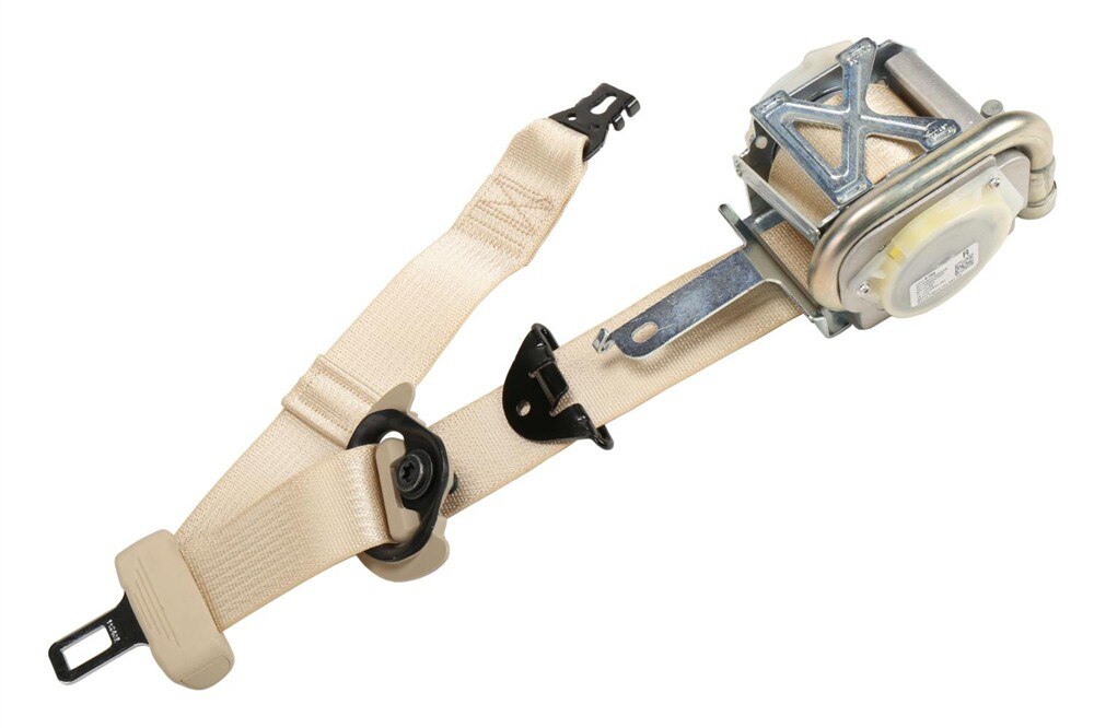 GM Genuine Parts Cashmere Passenger Seat Belt with Retractor and Pre-Tensioner