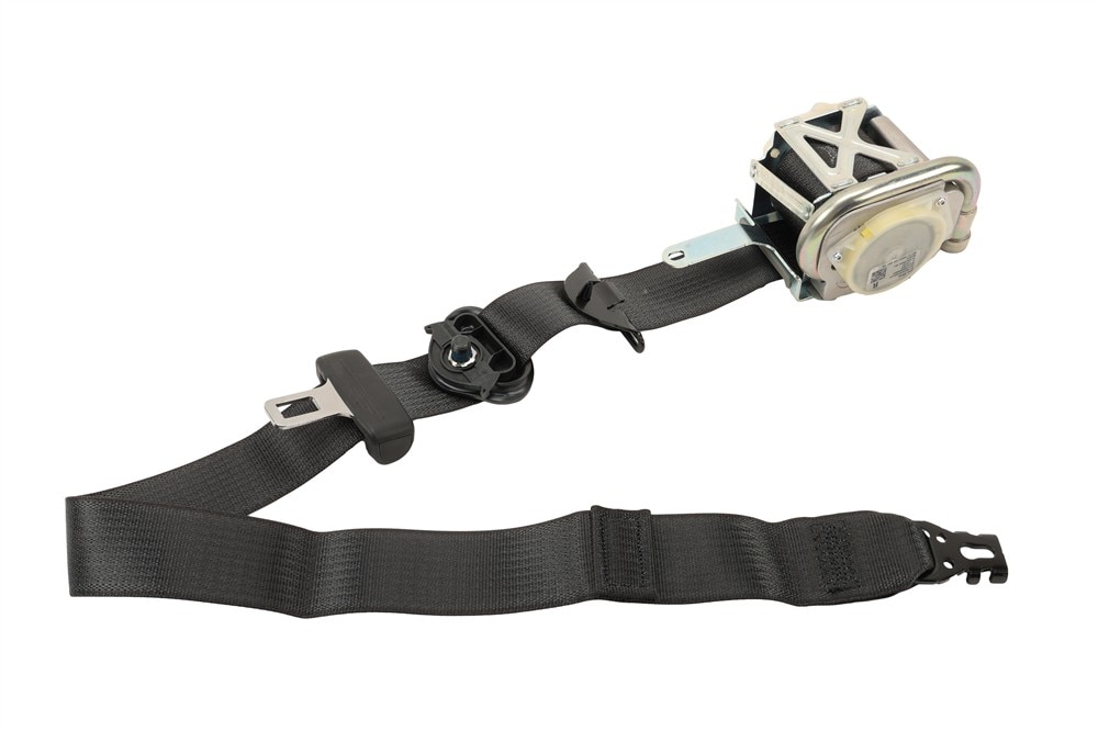 GM Genuine Parts Jet Black Passenger Seat Belt with Retractor and Pre-Tensioner