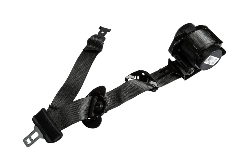GM Genuine Parts Jet Black Passenger Seat Belt with Retractor and Pre-Tensioner
