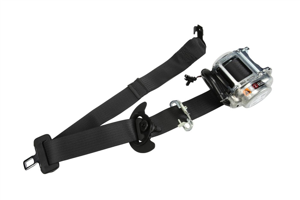 GM Genuine Parts Black Passenger Seat Belt with Retractor and Pre-Tensioner