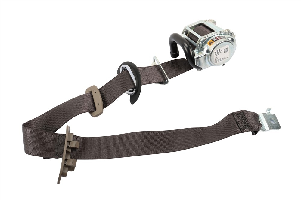 GM Genuine Parts Cocoa Passenger Seat Belt with Retractor and Pre-Tensioner