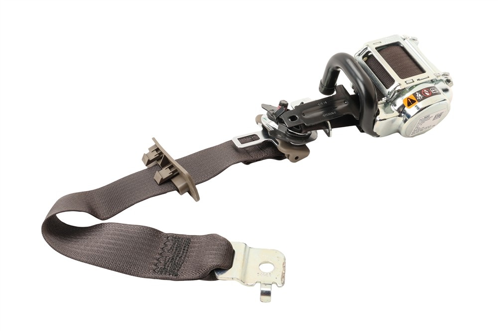GM Genuine Parts Cocoa Passenger Seat Belt with Retractor and Pre-Tensioner