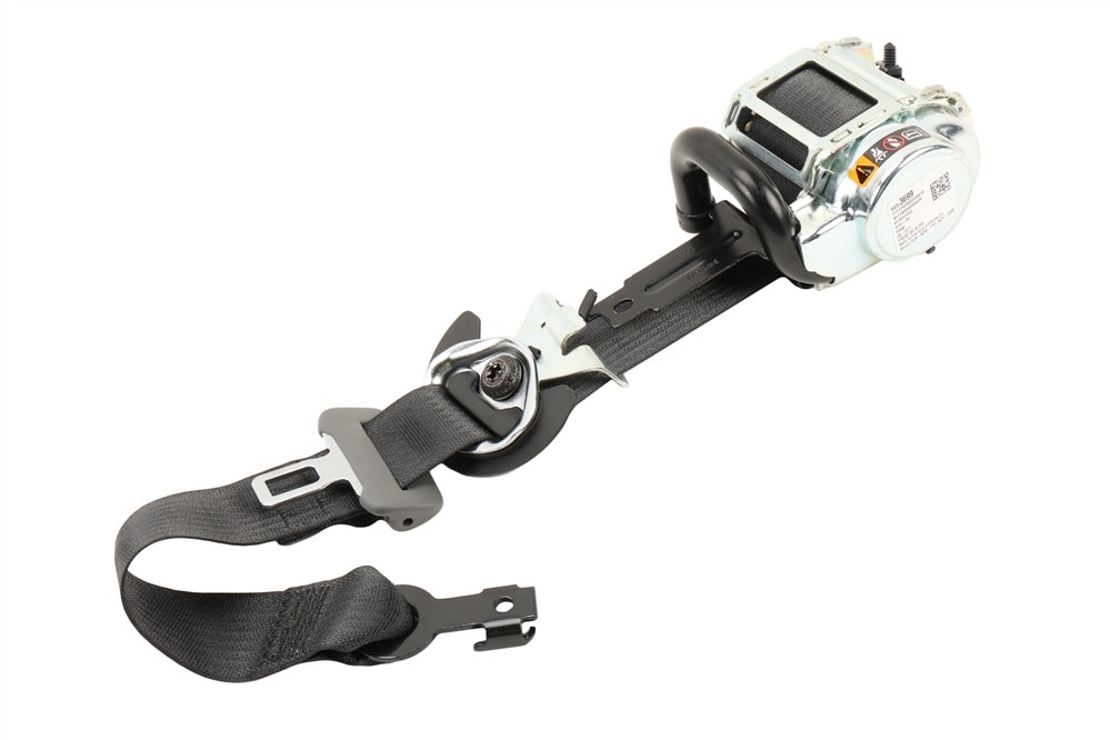 GM Genuine Parts Black Passenger Seat Belt with Retractor and Pre-Tensioner