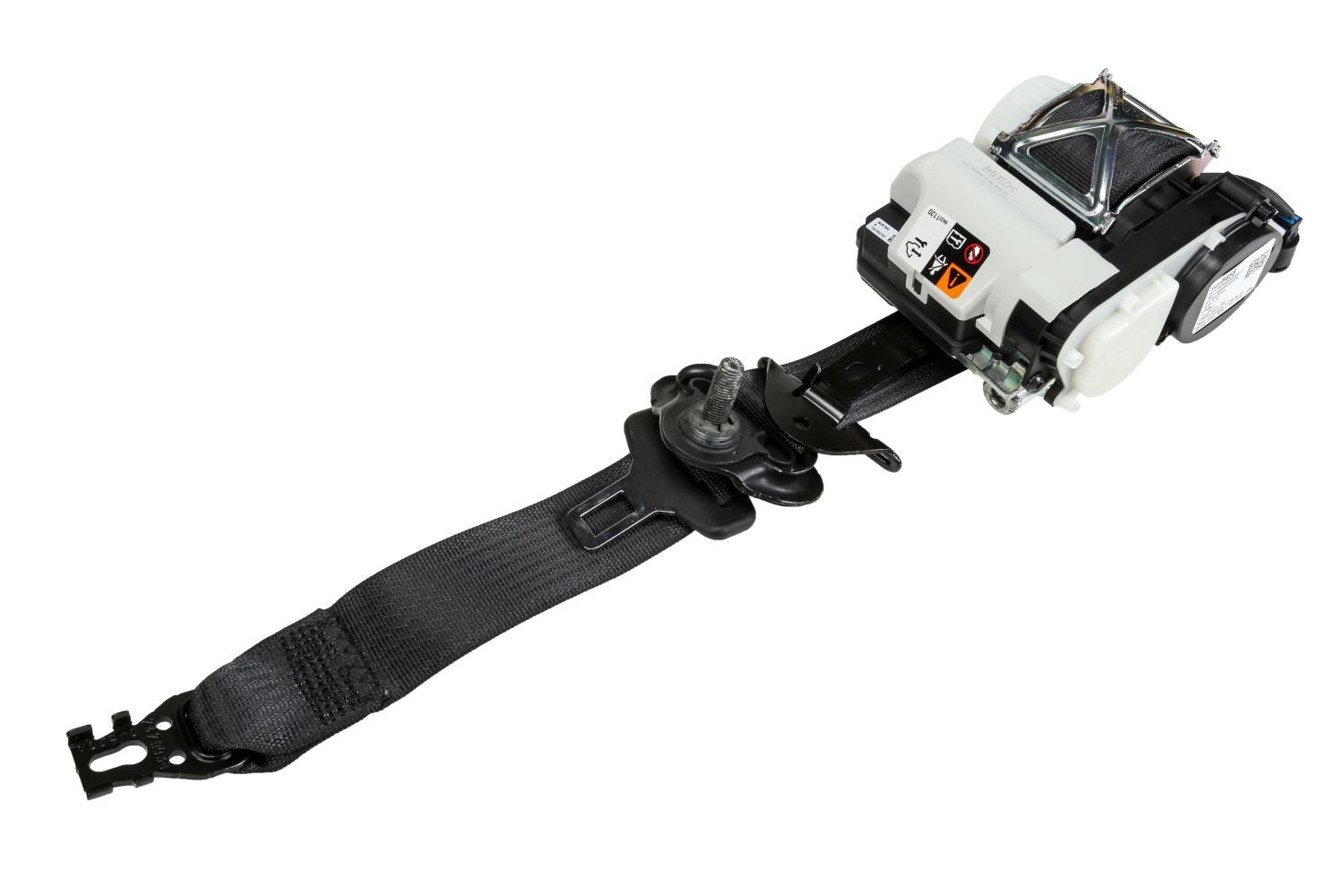 GM Genuine Parts Black Passenger Seat Belt with Retractor and Pre-Tensioner