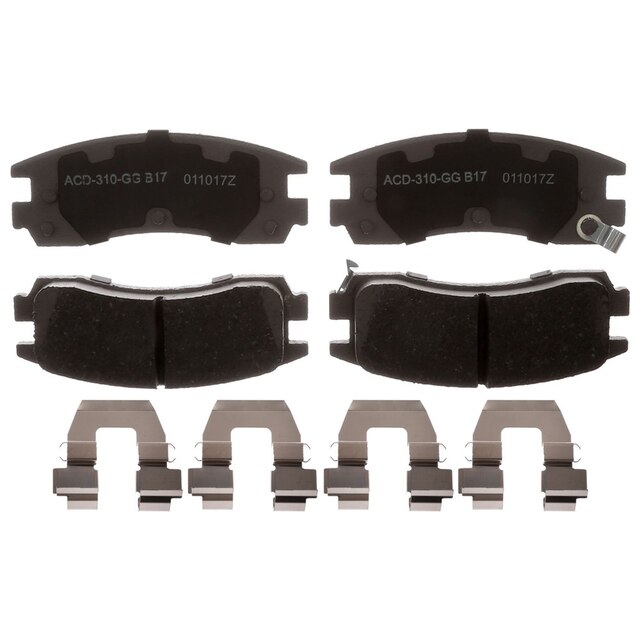 ACDelco Silver Ceramic Rear Disc Brake Pad Set with Clips
