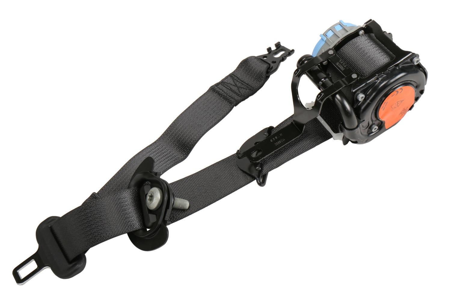 GM Genuine Parts Black Passenger Seat Belt with Retractor and Pre-Tensioner