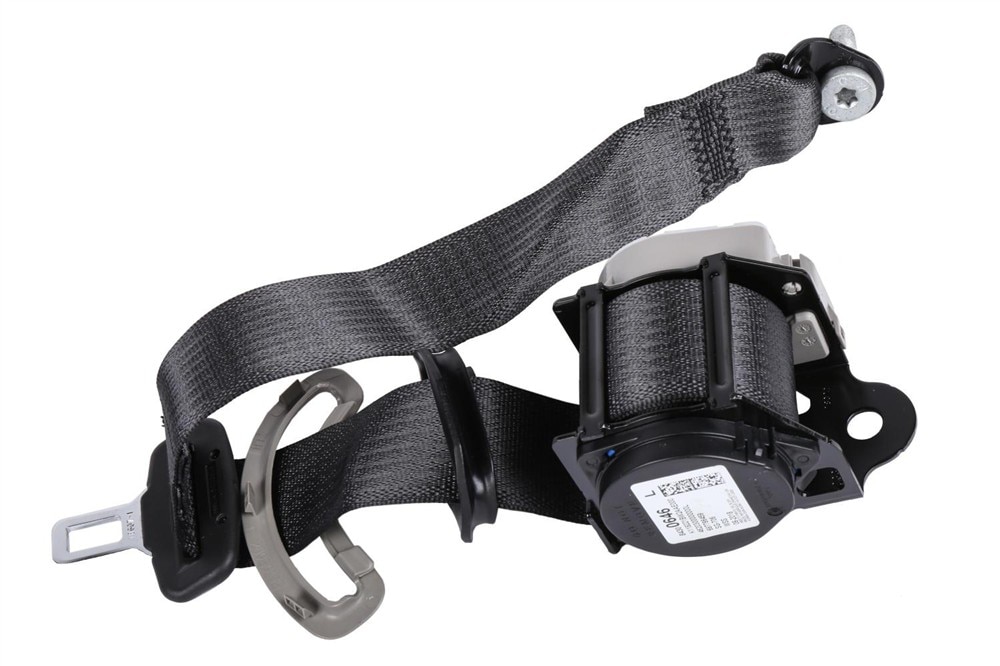 GM Genuine Parts Black/Platinum Rear Driver Side Seat Belt with Retractor