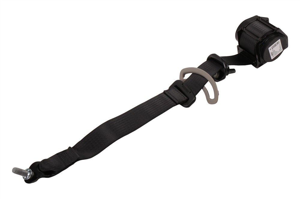 GM Genuine Parts Black/Platinum Rear Passenger Side Seat Belt with Retractor