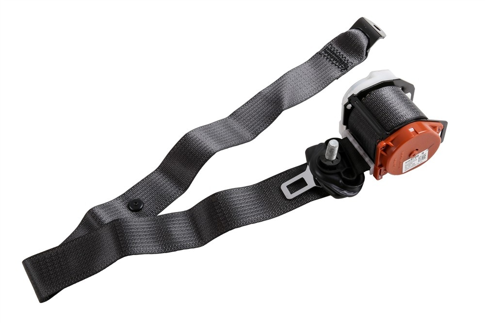 GM Genuine Parts Black Rear Passenger Side Seat Belt with Retractor