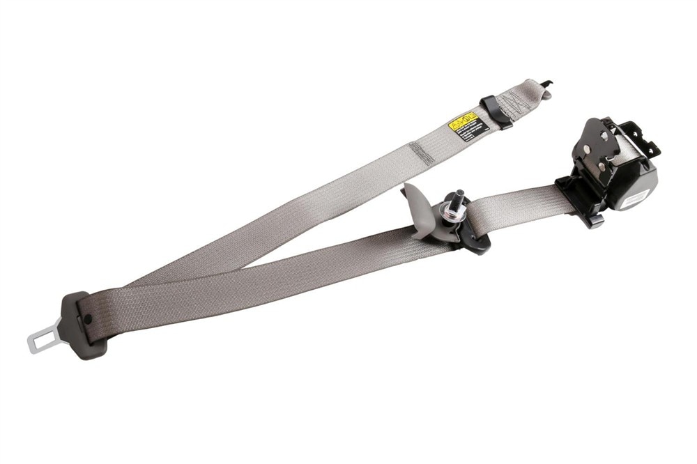 GM Genuine Parts Pewter Rear Passenger Side Seat Belt with Retractor
