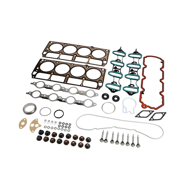 GM Genuine Parts Cylinder Head Gasket Kit with Gaskets, Seals, and Bolts