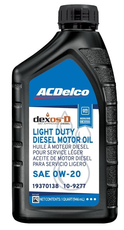 ACDelco dexosD™ 0W-20 Diesel Motor Oil - 1 qt - GM Original Equipment