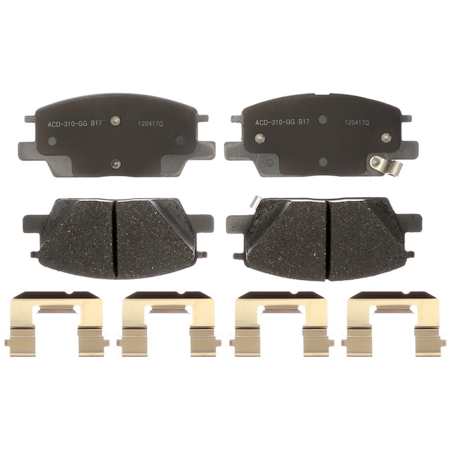 ACDelco Silver Ceramic Front Disc Brake Pad Set with Clips