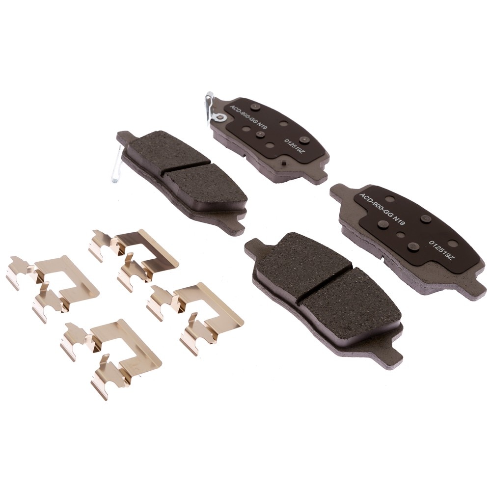 ACDelco Silver Ceramic Rear Disc Brake Pad Set with Clips